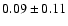 $0.09\pm0.11$