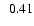 $\phantom{0}0.41$