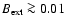 $B_{\rm ext}\ga 0.01$