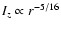 $I_z\propto r^{-5/16}$