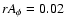 $rA_\phi = 0.02$