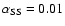 $\alpha _{\rm SS}=0.01$