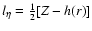 $l_\eta=\frac{1}{2}[Z-h(r)]$