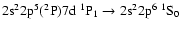 $\rm 2s^22p^5(^2P)7d~^1P_{1} \rightarrow 2s^22p^6~^1S_{0}$