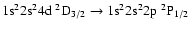 $\rm 1s^22s^24d~^2D_{3/2} \rightarrow 1s^22s^22p~^2P_{1/2}$