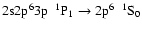 $\rm 2s2p^{6}3p~~^{1}P_{1} \rightarrow 2p^{6}~~^{1}S_{0}$