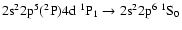 $\rm 2s^22p^5(^2P)4d~^1P_{1} \rightarrow 2s^22p^6~^1S_{0}$