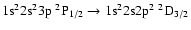$\rm 1s^22s^23p~^2P_{1/2} \rightarrow 1s^22s2p^2~^2D_{3/2}$