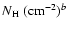 $N_{\rm H}~({\rm cm}^{-2})^{b}$