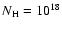 $N_{\rm H}=10^{18}$