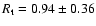$R_{\rm t}= 0.94 \pm 0.36$
