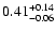 $\rm0.41_{-0.06}^{+0.14}$