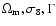 $\Omega_{\rm m}, \sigma_8, \Gamma$