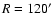 $R=120^\prime$
