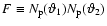 $F \equiv {N_{\rm p}(\vartheta_1)N_{\rm p}(\vartheta_2)}$