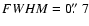 $FWHM = 0\hbox{$.\!\!^{\prime\prime}$ }7$