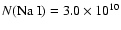 $N({\rm Na~I}) =
3.0\times10^{10}$
