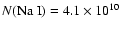 $N({\rm Na~I}) =
4.1\times10^{10}$