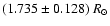 $(1.735\pm0.128)~ R_{\odot}$
