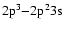 $\rm 2p^3{-}2p^23s$