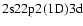 $\rm 2s22p2(1D)3d$