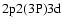 $\rm 2p2(3P)3d$