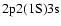 $\rm 2p2(1S)3s$