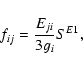 \begin{displaymath}f_{ij} = {E_{ji}\over {3g_i}}S^{E1},
\end{displaymath}