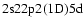 $\rm 2s22p2(1D)5d$