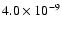 $4.0 \times
10^{-9}$