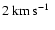 $2\hbox{\kern 0.20em km\kern 0.20em s$^{-1}$ }$