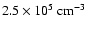 $2.5\times
10^{5} \hbox{\kern 0.20em cm$^{-3}$ }$