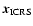 $\vec{x}_{\rm ICRS}$