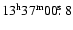 $13^{\rm h}37^{\rm m}00\hbox{$.\!\!^{\rm s}$ }8$