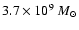 $3.7\times 10^9~{M}_\odot$