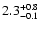 $\rm 2.3^{+ 0.8}_{-0.1}$