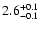 $\rm 2.6^{+ 0.1}_{-0.1}$