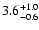 $\rm 3.6^{+ 1.0}_{-0.6}$
