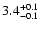 $\rm 3.4^{+ 0.1}_{-0.1}$