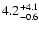 $\rm 4.2^{+ 4.1}_{-0.6}$