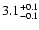 $\rm 3.1^{+ 0.1}_{-0.1}$