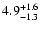 $\rm 4.9^{+ 1.6}_{-1.3}$