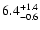 $\rm 6.4^{+ 1.4}_{-0.6}$
