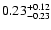 $\rm0.23^{+0.12}_{-0.23}$