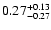 $\rm0.27^{+0.13}_{-0.27}$