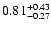 $\rm0.81^{+0.43}_{-0.27}$