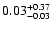$\rm0.03^{+0.37}_{-0.03}$