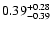 $\rm0.39^{+0.28}_{-0.39}$