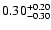$\rm0.30^{+0.20}_{-0.30}$