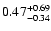 $\rm0.47^{+0.69}_{-0.34}$